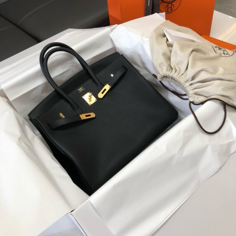 Hermes Platinum 35 Black togo