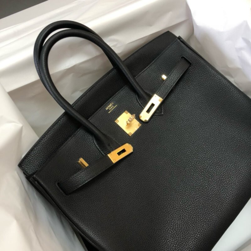 Hermes Platinum 35 Black togo