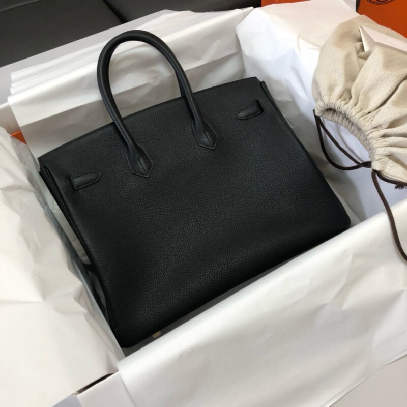 Hermes Platinum 35 Black togo